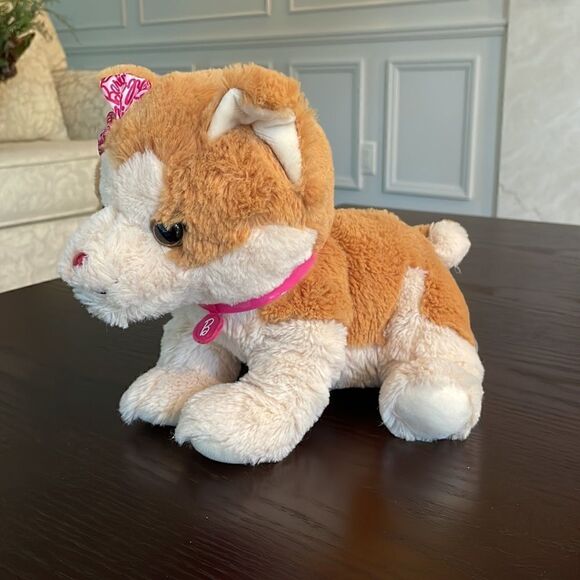 Barbie Vet Dog Interactive Barks Whines with Red Light Nose Plush Toy 10" Mattel - Picture 2 of 3